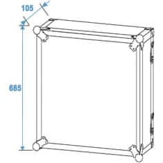 Roadinger Rack pro zesilovač PR-2, 14U, hloubka 47cm, s kolečky