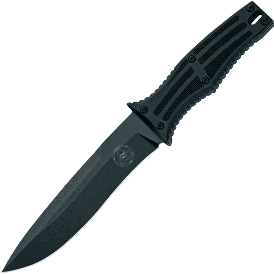 Fox Knives FX-0171112 FKMD SPEAR TECH COMBAT taktický nůž do přírody 15 cm, celočerná, G10, pouzdro