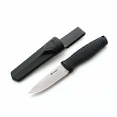 Ganzo Knife G806-BK nůž do přírody 9,8 cm, celočerná, TPR, plastové pouzdro