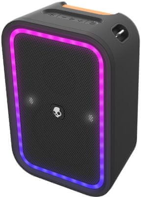 moderní bluetooth reproduktor skullcandy Stomp skvělý zvuk silné basy výdrž baterie 14 h madlo světelná led show