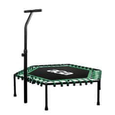 Aga FITNESS Trampolína 130 cm Zelená + madlo