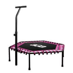 FITNESS Trampolína 130 cm Růžová + madlo