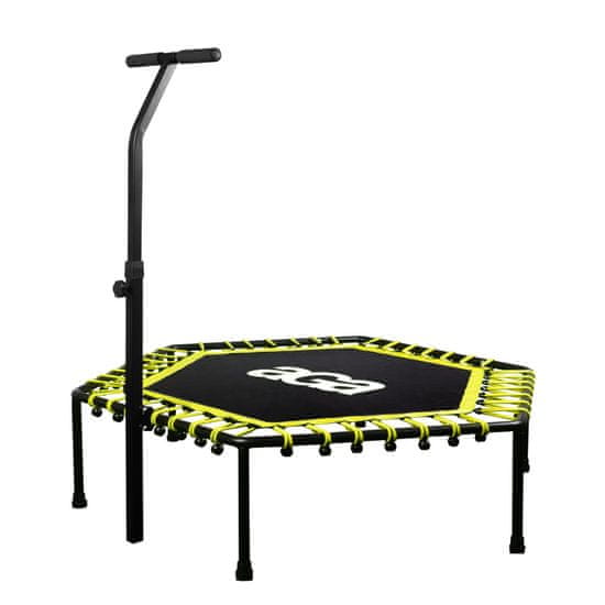 Aga FITNESS Trampolína 130 cm Žlutá + madlo