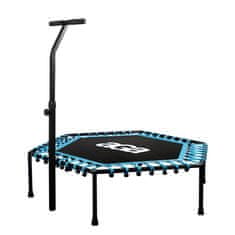 Aga FITNESS Trampolína 130 cm Světle modrá + madlo