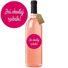 MojeParty Dárkové víno "Jsi skvělý ročník" - Rulandské modré rose 750 ml