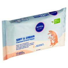 Nivea Baby Soft & Cream Čistící a pečující ubrousky 57 ks