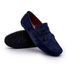 Pánské mokasíny Eko Suede Dark Blue velikost 42