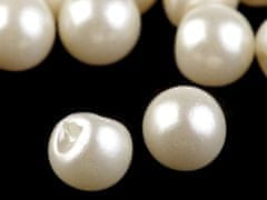 Perla k našití / knoflík Ø14 mm - perleť krémová (10 ks)