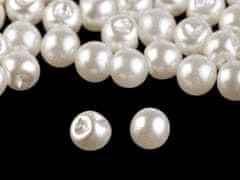 Perla k našití / knoflík Ø6 mm - perleť krémová (20 ks)