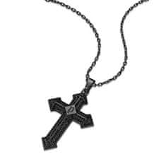 Police Pánský ocelový náhrdelník Kříž s krystaly Stoneset PEAGN0036502