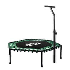 Aga FITNESS Trampolína 130 cm Zelená + madlo