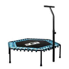 Aga FITNESS Trampolína 130 cm Světle modrá + madlo