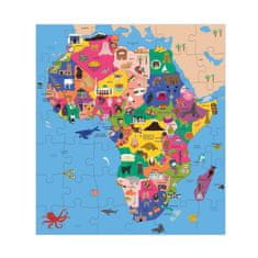 Mudpuppy Zeměpisné puzzle mapa afriky 70 dílků