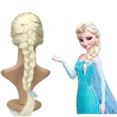 ATAN Elsa Frozen paruka s copánkem 60cm OPBH1599