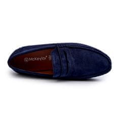 Pánské mokasíny Eko Suede Dark Blue velikost 42