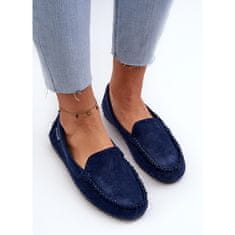 Dámské mokasíny Eco Suede Navy Blue velikost 41