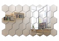 Tutumi Dekorativní zrcadlo Hexagon šestiúhelník sada 8 ks