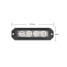 Stualarm PREDATOR 4x3W LED, 12-24V, oranžový, ECE R65 (kf004E3W)