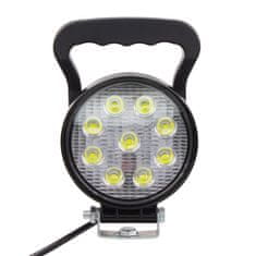 Stualarm LED světlo kulaté, 9x3W, vypínač, ECE R10 (wl-844)