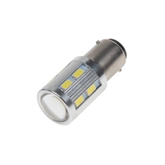 Stualarm LED BA15d (jednovlákno) bílá, 12-24V, 16LED/5730SMD (95281) 2 ks