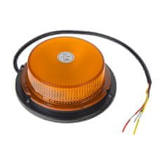 Stualarm LED maják, 12-24V, 18x1W oranžový, pevná montáž, ECE R10 (wl80fix)