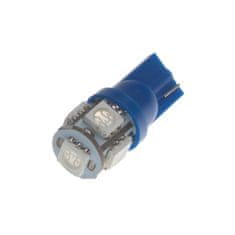 Stualarm LED T10 modrá, 12V, 5LED/3SMD (95203blu) 2 ks