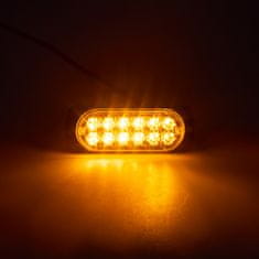 Stualarm SLIM výstražné LED světlo vnější, oranžové, 12/24V,12 x 1W (kf012K)