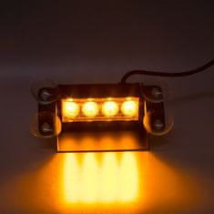 Stualarm PREDATOR LED vnitřní, 4x3W, 12-24V, oranžový, 145mm (kf750-1)