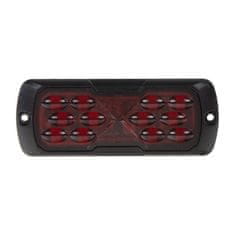 Stualarm PROFI LED výstražné světlo 12-24V 11,5W červené ECE R65 114x44mm (911-E31red)