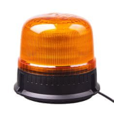 Stualarm LED maják, 12-24V, 24xLED oranžový, magnet, ECE R65 (wl825)