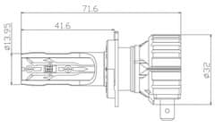 Stualarm LED H7 bílá, 9-18V, 4000LM (95HLH-H7-E2) 2ks