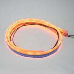 Stualarm LED silikonový extra plochý pásek oranžový 12 V, 60 cm (LFT60slimora)