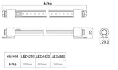 Stualarm LED osvětlení interiéru,10-30V, 12LED, 260mm, ECE R10 (LEDd260)