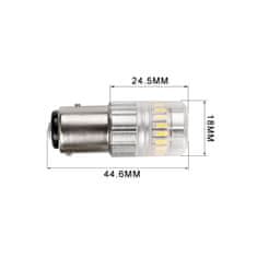 Stualarm LED BAY15D bílá, dvouvlákno, 12V, 23LED SMD (95AC004) 2 ks