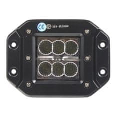 Stualarm LED světlo hranaté, 6x3W, 122x92x80mm, ECE R10 (wl-801F)