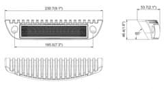 Stualarm LED světlo nástěnné, bílé, 18x1W, 231x46x54mm, ECE R10 (wl-B830W)