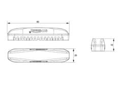 Stualarm PROFI výstražné LED světlo vnější, oranžové, 12-24V, ECE R65 (911-x6)