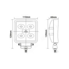 Stualarm LED světlo čtvercové, 5x3W, 128x110mm (wl-015pr)