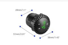 Stualarm Digitální LED hodiny 12-24V, modré (34671)