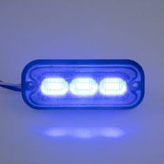 Stualarm PREDATOR 3x4W LED, 12-24V, modrý, ECE R10 (br003B)