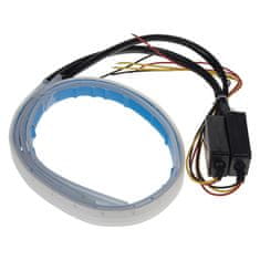 Stualarm x LED pásek, dynamické blinkry oranžová / poziční světla bílá, 45 cm (96UN01-2)
