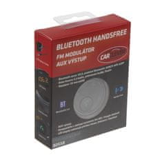 CARCLEVER Bluetooth/HF/FM modulátor bezdrátový s AUX výstupem a akumulátorem (80558)