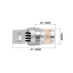 Stualarm LED T20 (7443) oranžová, 12V, 23LED SMD (95AC005ora) 2 ks