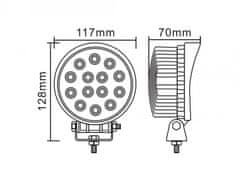 Stualarm LED světlo kulaté, 14x3W, 117mm, ECE R10 (wl-808)