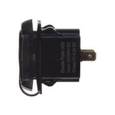 Stualarm 2x USB zásuvka s voltmetrem Rocker (34554B)