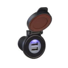 Stualarm 2x USB zásuvka s magnetem ve voděodolném držáku max 2x 2,4 A (34557)