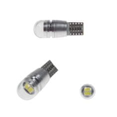 Stualarm LED T10 bílá, 12V, 2LED/5730SMD s čočkou (2 ks) (952012cb)