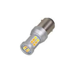 Stualarm LED BAY15d (dvouvlákno) bílá/oranžová, 12-24V, 22LED/5630SMD (95158) 2 ks