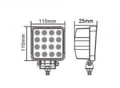 CARCLEVER LED světlo hranaté slim, 16x3W, ECE R10 (wl-806slim)
