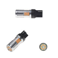 Stualarm LED T20 (7440) oranžová, 12-24V, 30LED/3030SMD (95252ora) 2 ks